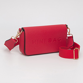 Faux Leather MINI BAG Message Structured Crossbody Bag