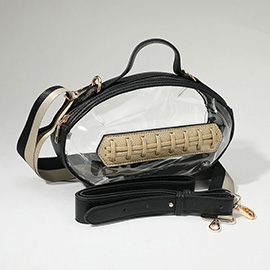 Football Shaped Transparent Crossbody Bag