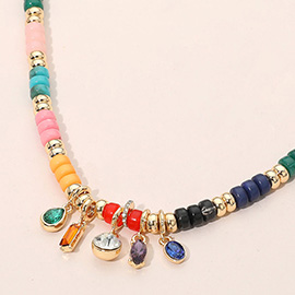 Multicolor Charm Beaded Necklace