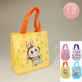 12PCS - Monster Bunny Printed Reusable Bags