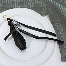 Ballet Shoe Ribbon Keychain Bag Charm