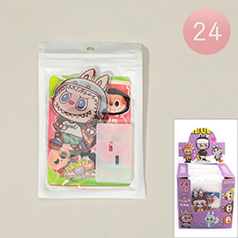 24PCS - Monster Bunny Collectable Trading Card and Standing Figure Set