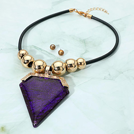 Geometric Bold Pendant Statement Necklace