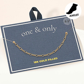18K Gold Filled Delicate Figaro Chain Anklet