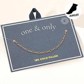 18K Gold Filled Delicate Figaro Chain Anklet