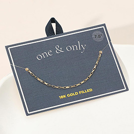 18K Gold Filled Geometric Link BOx Chain Bracelet