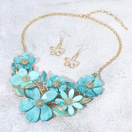 Resin Floral Statement Necklace