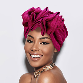 Ruffled Statement Turban Hair Wrap