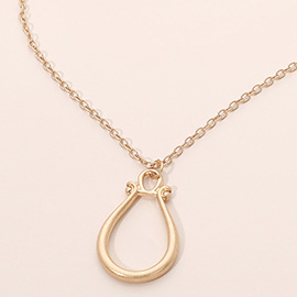 Minimalist Open Teardrop Pendant Necklace