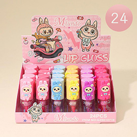 24PCS - Moisturizing Monster Bunny Lip Glosses