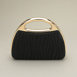 Shimmering Structured Evening Clutch Crossbody Bag