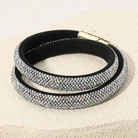 Bling Studded Wrap Magnetic Bracelet