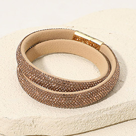 Bling Studded Wrap Magnetic Bracelet