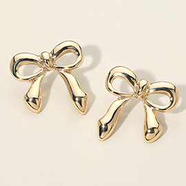 Gold Dipped Bow Knot Earrings