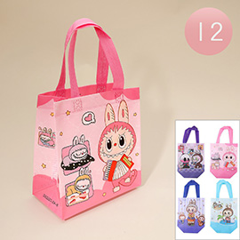 12PCS - Monster Bunny Printed Reusable Bags