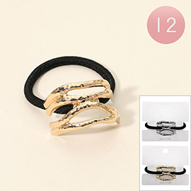 12PCS - Metal Abstract Wrap Accent Stretch Hairbands