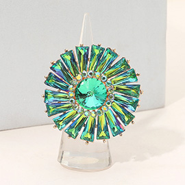 Bold Radiant Sunburst Stretch Statement Ring
