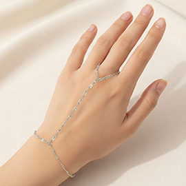 SECRET BOX_Stainless Steel Delicate Rope Hand Chain Bracelet