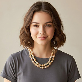 Double Layered Beaded Necklace