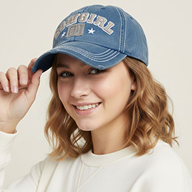 COWGIRL 01 Message Bold Stitch Baseball Cap