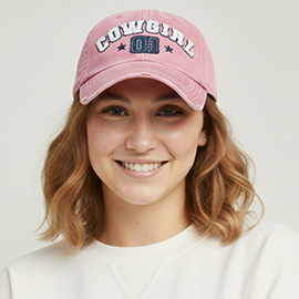 COWGIRL 01 Message Bold Stitch Baseball Cap