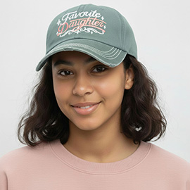 FAVORITE DAUGHTER Embroidered Vintage Baseball Cap