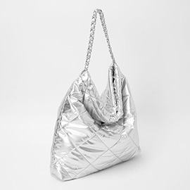 Padded Adjustable Metal Strap Shoulder Bag