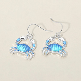 Crab Charm Drop Dangle Earrings