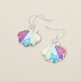 Seashell Charm Drop Earrings