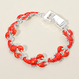 Lobster Charm Link Magnetic Bracelet
