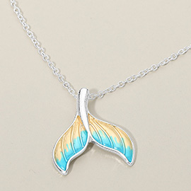Mermaid Tail Charm Pendant Necklace
