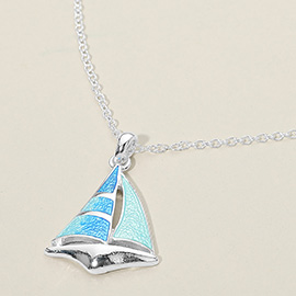 Sailboat Charm Pendant Necklace