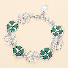 Shamrock Clover Link Bracelet