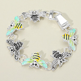 Bee Charm Link Magnetic Bracelet