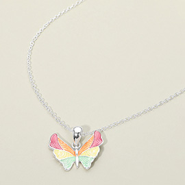 Butterfly Charm Pendant Necklace