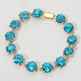 Round Stone Link Evening Bracelet