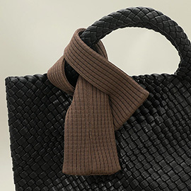 Short Ribbed Knit Stretch Phone Pouch  Phone Holder