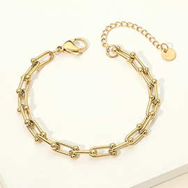 Stainless Steel Industrial Link Chain Bracelet