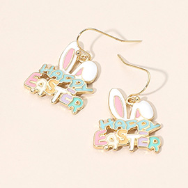 HAPPY EASTER Bunny Dangle Earrings