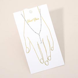 Delicate Beaded Hand Chain Bracelet