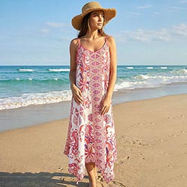 Boho Sleeveless Beach Maxi Dress