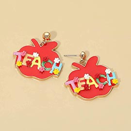 TEACHER Apple Dangle Earrings