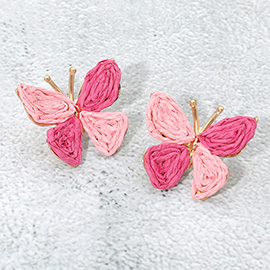 Raffia Butterfly Earrings