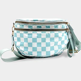 Checkered Pattern Crossbody Bag
