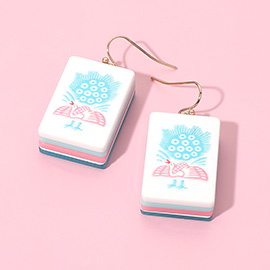 Mahjong Tile Drop Earrings