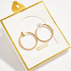 18K Gold Filled Classic Thin hoop Earrings