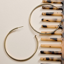 18K Gold Filled Slim Open Hoop Earrings