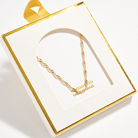 18K Gold Filled Singapore Chain Necklace