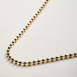 18K Gold Filled Beaded Chain Necklace
