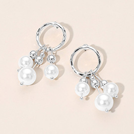 Pearl Beads Drop Earrings